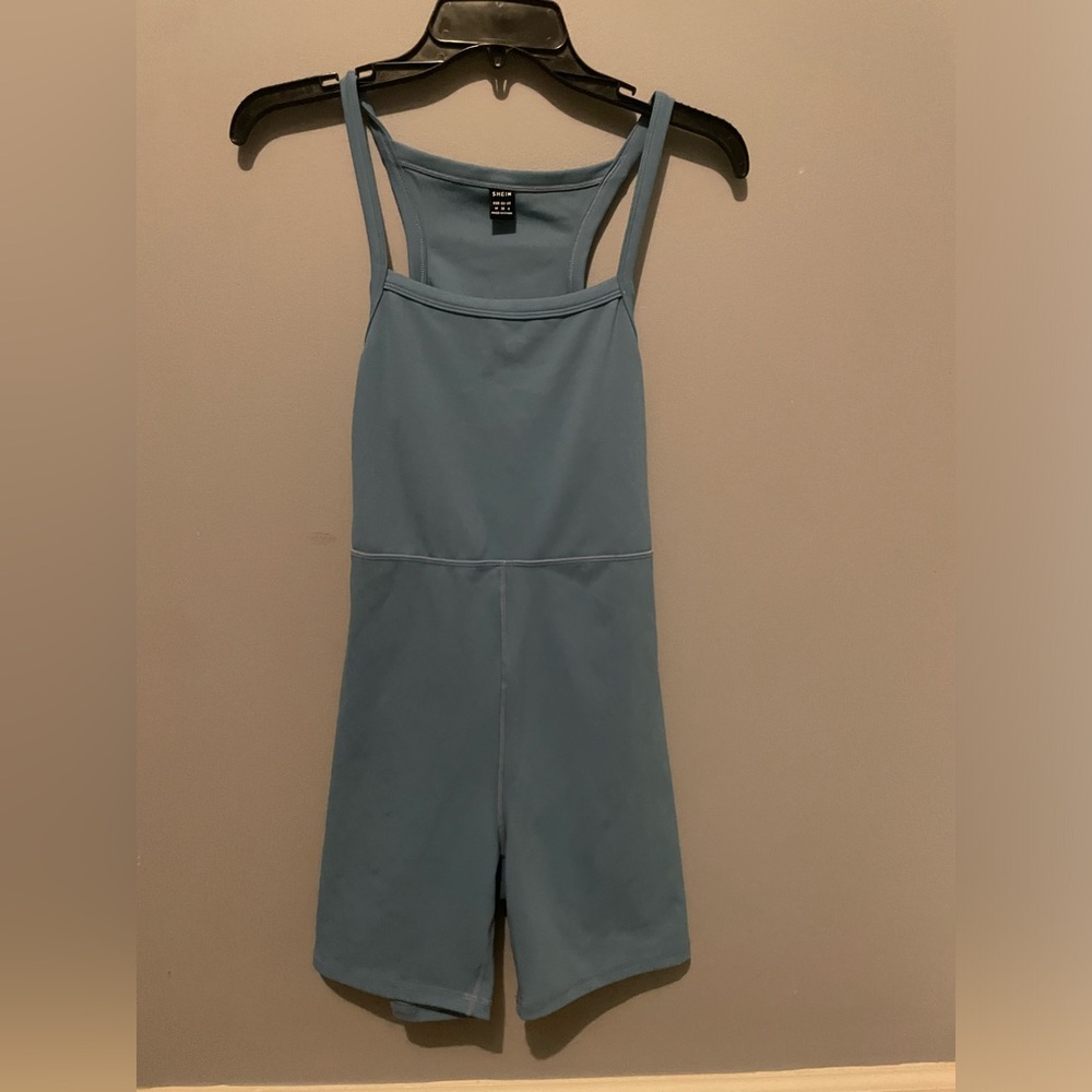 Blue open back jumpsuit size‎ medium